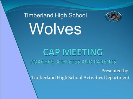 CAP MEETING COACHES, ATHLETES AND PARENTS