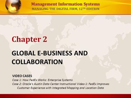 GLOBAL E-BUSINESS AND COLLABORATION