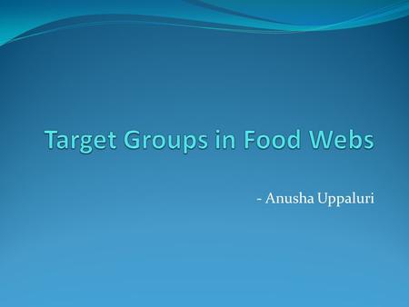 - Anusha Uppaluri. Contents Problem Problems Importance Related Work Conclusion References Questions 2.