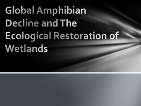 Habitat Alteration/Loss Agriculture, Housing Developments, Urban Sprawl Disease Chytridiomycosis, Trematode Worms Climate Change Increased UV Radiation.