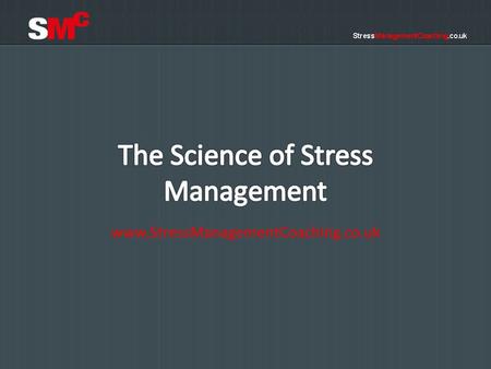 Www.StressManagementCoaching.co.uk. Response to external threat Picked up by senses Fight or Flight response Release of adrenalin and cortisol Shut down.