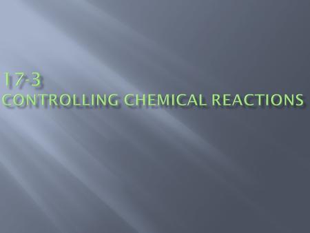 ACTIVATION ENERGY A + B C + D All chemical reactions involve a change in energy ACTIVATION ENERGY minimum amount of energy needed to start a reaction.