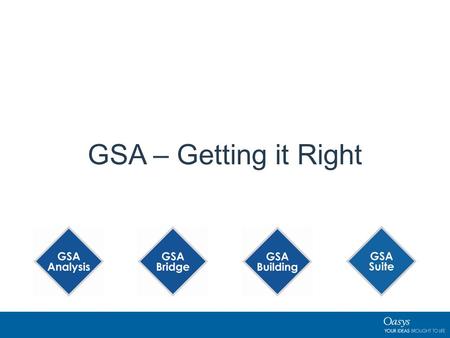 GSA – Getting it Right. 2 What's New GSA 8.7? New Steel Design Codes New RC slab design codes New Footfall Analysis Codes — BS 6841:1987; BS 6472-1 -