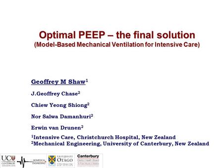 Optimal PEEP – the final solution