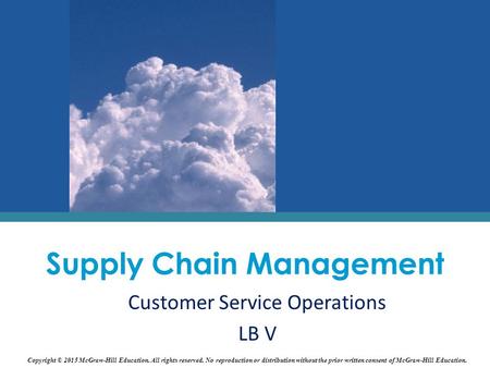 Supply Chain Management