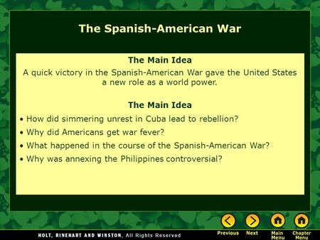 The Spanish-American War