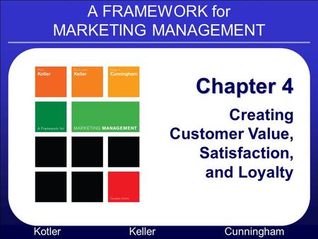 A FRAMEWORK for MARKETING MANAGEMENT