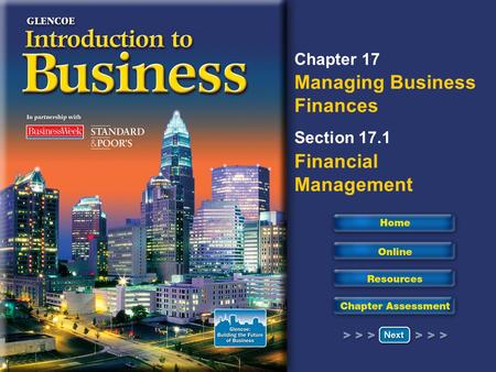 The Main Idea A financial plan outlines the essential financial facts about a new business or venture. Businesspeople use a financial plan to help them.