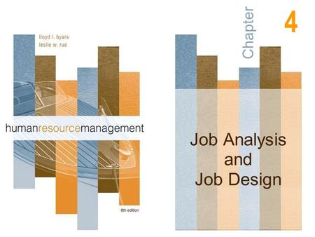 Chapter Job Analysis and Job Design 4. McGraw-Hill/Irwin© 2006 The McGraw-Hill Companies, Inc. All rights reserved. 4 - 2 Chapter 4 Overview Basic Terminology.