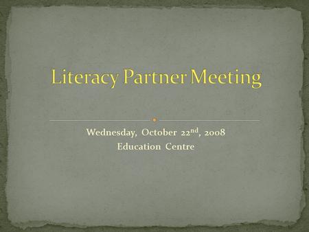 Wednesday, October 22 nd, 2008 Education Centre. Focused Instruction - Teaching with energy and urgency. It is about attention to how time is being used,