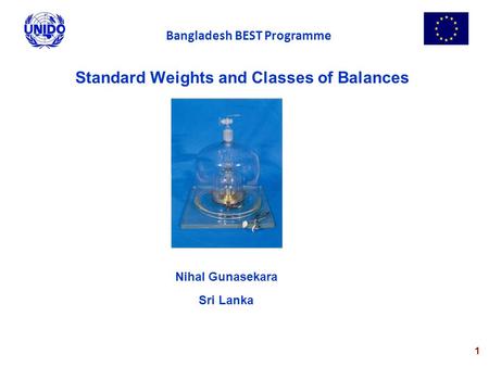 Standard Weights and Classes of Balances