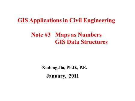 GIS Applications in Civil Engineering