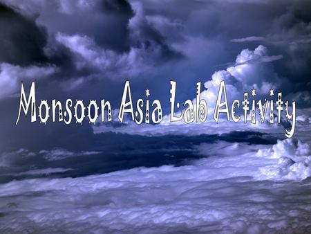 Monsoon Asia Lab Activity