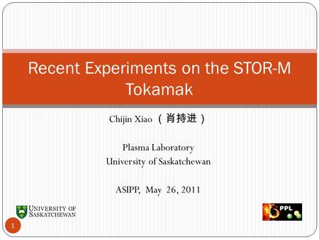 Recent Experiments on the STOR-M Tokamak