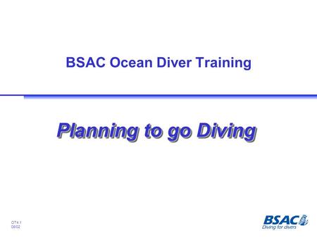 BSAC Ocean Diver Training