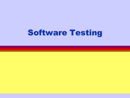 Software Testing.