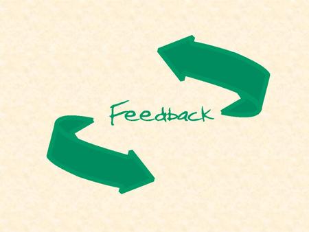 Objectives understand the feedback process and its’ importance to learning understand the feedback process and its’ importance to learning know factors.