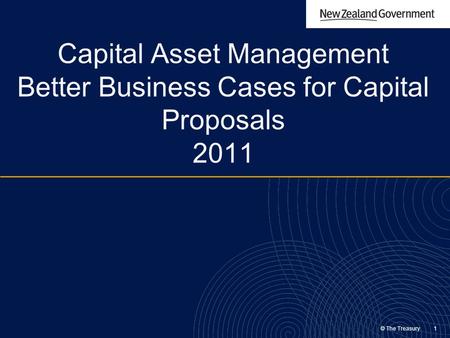 Agenda Welcome and ground rules Context: Capital Asset Management