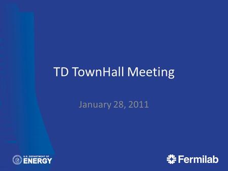 TD TownHall Meeting January 28, 2011. Agenda Monthly Metric Review Network Upgrade Status Server Move Status Filemaker Pro Cleanup Windows 7 Migration.