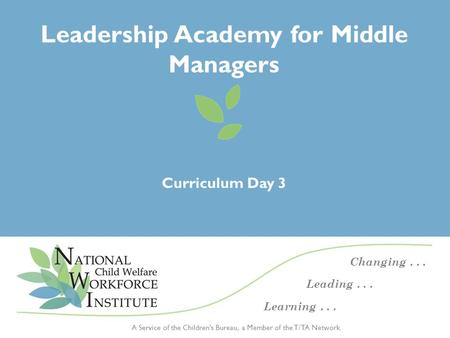 Leadership Academy for Middle Managers