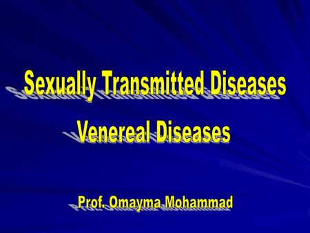 Sexually Transmitted Diseases