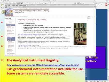 Florida Center for Analytical Electron Microscopy, Florida International Univ. Miami, FL  Remotely Operable Research Instrumentation: Overcoming the “getting.