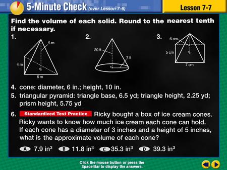 Transparency 7 Click the mouse button or press the Space Bar to display the answers.