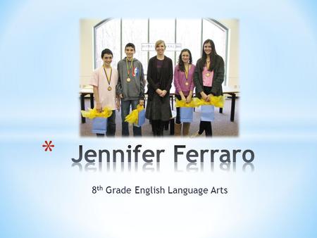 8 th Grade English Language Arts. Saint Thomas Aquinas College Post-Masters Certification in Literacy Montclair State University Supervisory Certification.