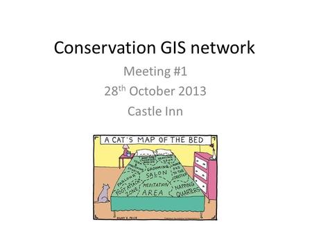 Conservation GIS network Meeting #1 28 th October 2013 Castle Inn.