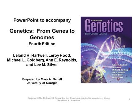 Genetics: From Genes to Genomes