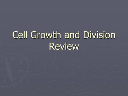 Cell Growth and Division Review. Team 1 Name the… Molecule that controls cell activity with coded instructions.