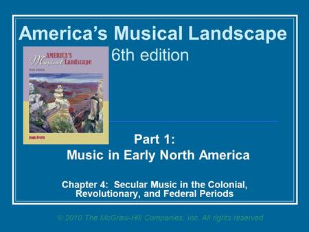 Music in Early North America