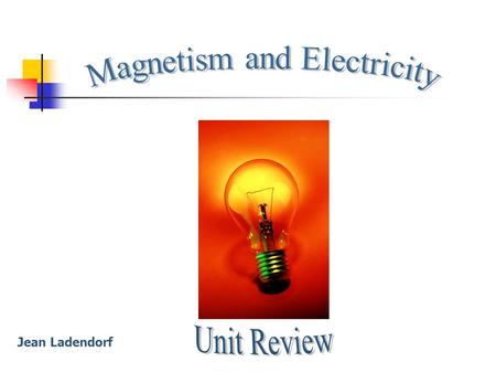 Jean Ladendorf Table of Contents Magnetism and Electricity Table of Contents Science Standard Static Electricity Components of Static Electricity Atom.