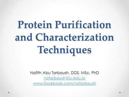 Protein Purification and Characterization Techniques