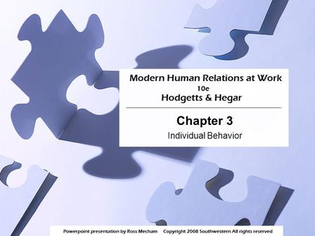 Chapter 3 Individual Behavior. 2 Learning Objectives 1)Identify and describe some of the common values held by all individuals. 2)Describe perception.