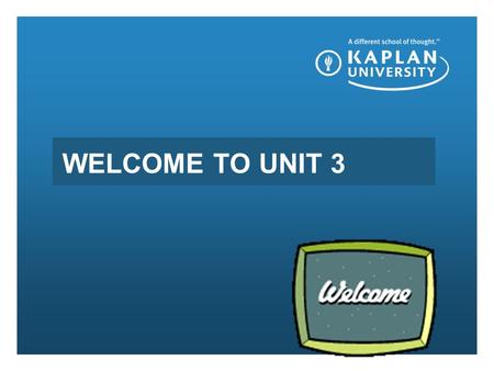 WELCOME TO UNIT 3. WELCOME TO UNIT 2 Review Unit 2 Serving a Diverse Population of Customers Objectives Describe diversity in the workplace relative.