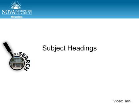 Video: min. Subject Headings. Education – ERIC Psychology – PsycINFO Leadership/management organizational behavior – ABI/Inform – Business Source Complete.