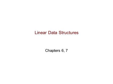 Linear Data Structures