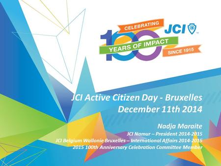 JCI Active Citizen Day - Bruxelles December 11th 2014