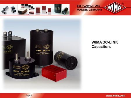 WIMA DC-LINK Capacitors