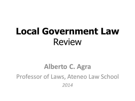 Local Government Law Review