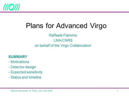 Plans for Advanced Virgo