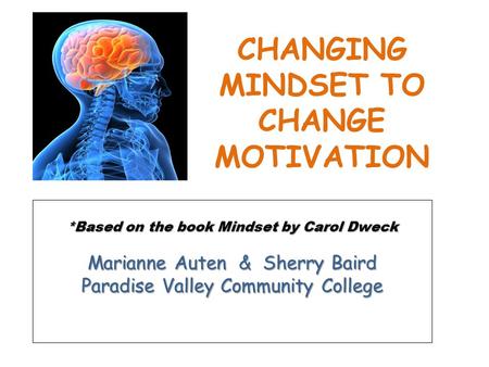 CHANGING MINDSET TO CHANGE MOTIVATION