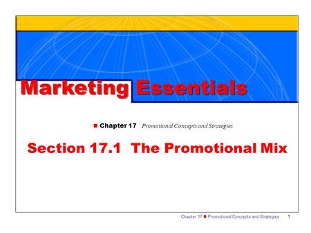 Section 17.1 The Promotional Mix