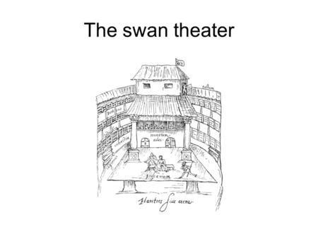 The swan theater. London 1593: The Place of the Stage.