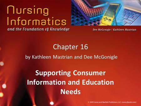 Chapter 16 by Kathleen Mastrian and Dee McGonigle