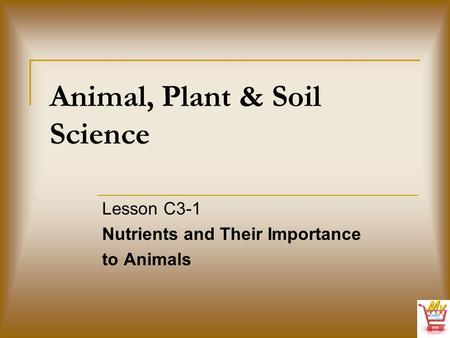 Animal, Plant & Soil Science