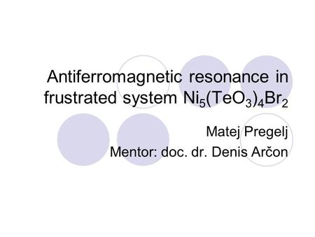 Antiferromagnetic resonance in frustrated system Ni5(TeO3)4Br2