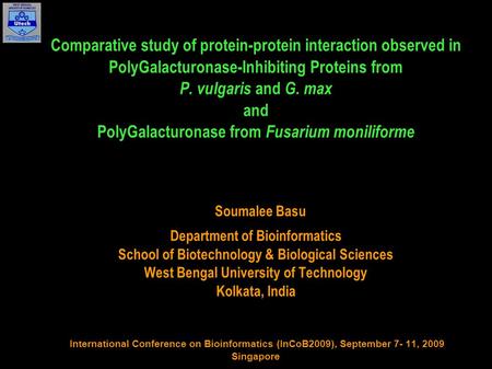 Comparative study of protein-protein interaction observed in PolyGalacturonase-Inhibiting Proteins from P. vulgaris and G. max and PolyGalacturonase from.