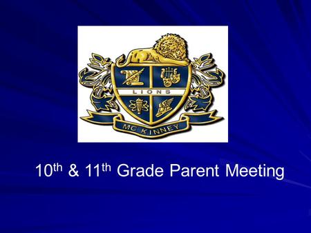 10 th & 11 th Grade Parent Meeting. Registration Overview.